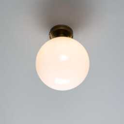 Yerevan Mid-Century Opal Globe Ceiling Light 9.75'' Ip20 - thumbnail 2