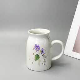 Personalized Floral Birthday Month Garden Vase, Custom Ceramic Vase With Constellation Sign, Engraved Memorial Gift For Her - thumbnail 3