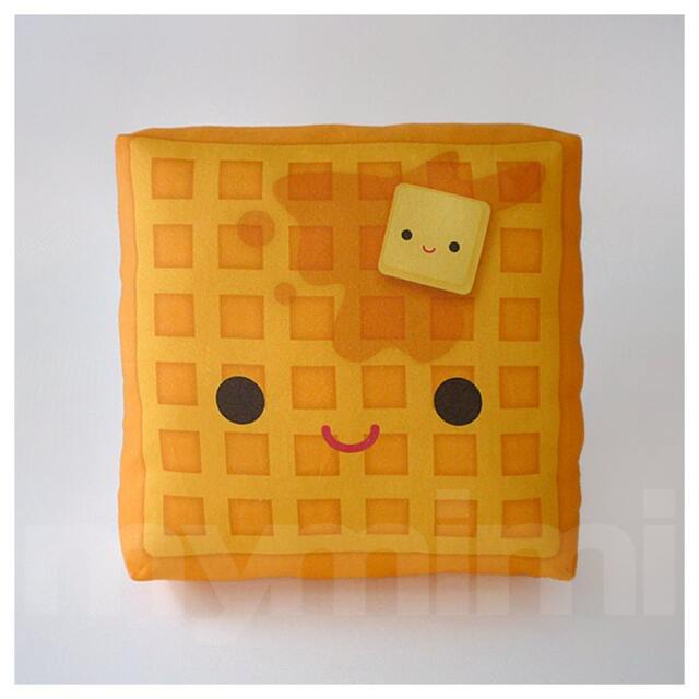 Kawaii Waffle Pillow Kids Playroom Decor - 7x7 - image 1