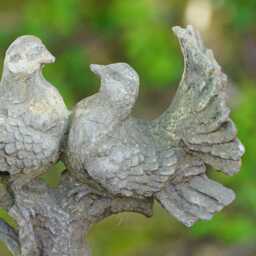Cast Iron Doves Antique Style Ornament Dove Bird Home Garden Sculpture - thumbnail 3