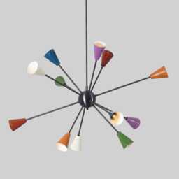 Stilnovo Style 12-Light Sputnik Chandelier - Multicolor Pendant Light Fixture Statement Modern Bedroom Ceiling - thumbnail 2