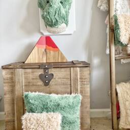 T-Rex Pillow & Lovey Set With Faux Fur For Dinosaur Nursery Decor - thumbnail 3