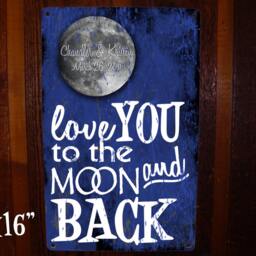 I Love You To The Moon & Back Custom Tin Sign - thumbnail 2