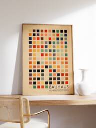 Retro Bauhaus Poster, Modernist Wall Art, Geometric Print, German Abstract Decor, Graphic Minimalist Art A1/A2/A3/A4 - thumbnail 1