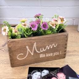 Personalised Plant Pot For Mum - Indoor Planter Mother Gift Mother's Day Present We Love You Mummy - thumbnail 3