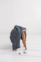 Blue Linen Waffle Towel, Linen Hands Towel, Teal Bath Towel, Blue Beach Towel, Waffle Towel Guest Towel, Sauna