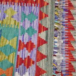 Classic Rug, Handmade Artisan Afghan Turkish Scandinavian Navajo Bohemian Wool Flatweave Multicolour Kilim Rug 156x99 cm - thumbnail 3