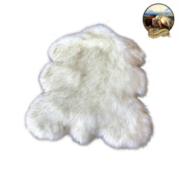 Shaggy Faux Fur Area Throw Rug Classic Russian Wolf Sheepskin Two Sided Reversible Shag Pelt Hide Designer Decor - thumbnail 1
