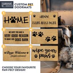 Custom Pet Doormat - Perfect Gift For Owners Pawsome Welcome Mat Dog Cat Personalized Door Rug - thumbnail 2