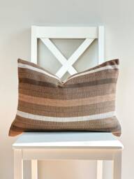 Brown Tribal Hemp Hand Woven Natural Dye Color Pillow Cover - thumbnail 1