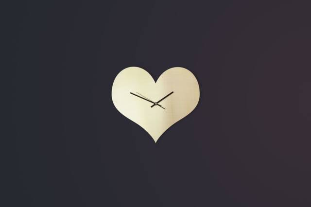 Pure Brass Heart Wall Clock - image 1