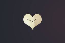 Pure Brass Heart Wall Clock - thumbnail 1