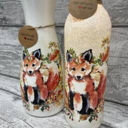 Fox Vase & Light Up Bottle Set, Gifts, Fox Autumn, Xmas Gifts - thumbnail 3
