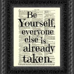 Be Yourself, Everyone Else Is Already Taken Printed On An Upcycled 120+ Year Old Antique Dictionary Page Wall Decor, Inspirational Art - thumbnail 3