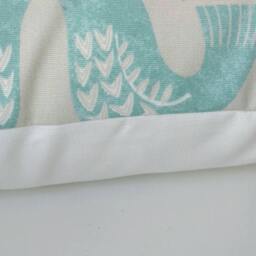 "Cushion Cover in Vintage Aqua Blue Scandi Birds 14"" 16"" 18"" 20" - thumbnail 2
