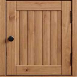 storage Cabinet Country Sideboard 2 Door Drawer, Solid Pine Rustic Finish - thumbnail 4