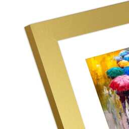 A2 A4 A1 A5 Picture Gold Frame With Mount, A3 Family For Trendy Wall Art, Colourful Modern Thin Multi Photo - thumbnail 3