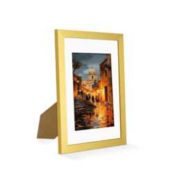 A2 A4 A1 A5 Picture Gold Frame With Mount, A3 Family For Trendy Wall Art, Colourful Modern Thin Multi Photo - thumbnail 2