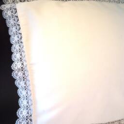Venice Lace Pillow Sham - 1 Standard White 100% Cotton Sateen New - thumbnail 4