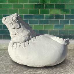 Hatching Concrete Dinosaur Statue Garden Baby Dino Sculpture Handmade Cement Animal Figure Stone Egg Ornament Outdoor Art Gift - thumbnail 1