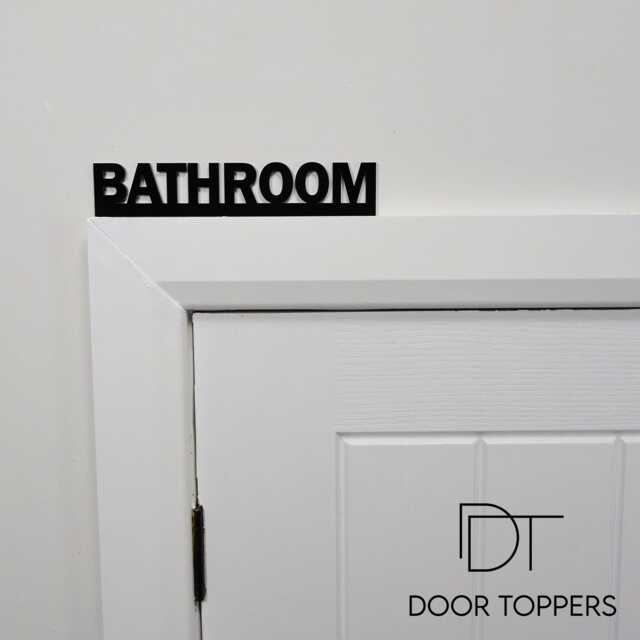 Bathroom Door Topper - Modern Toilet Sign Acrylic Cloakroom Or Downstairs Loo Decor Minimal Guest Bathroom Housewarming Gift - image 1