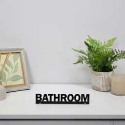 Bathroom Door Topper - Modern Toilet Sign Acrylic Cloakroom Or Downstairs Loo Decor Minimal Guest Bathroom Housewarming Gift - thumbnail 3
