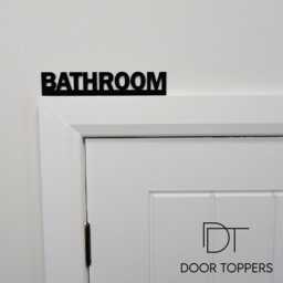 Bathroom Door Topper - Modern Toilet Sign Acrylic Cloakroom Or Downstairs Loo Decor Minimal Guest Bathroom Housewarming Gift - thumbnail 1
