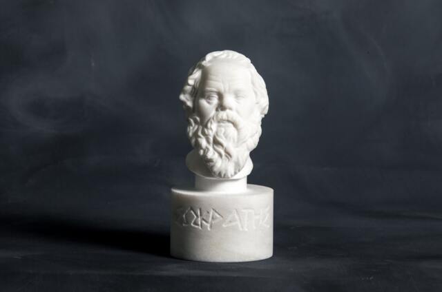 Marble Bust Of Philosopher Socrates Carved Greek Marble Statue Figurine Artist Sculpture - image 1