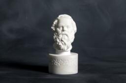 Marble Bust Of Philosopher Socrates Carved Greek Marble Statue Figurine Artist Sculpture - thumbnail 1