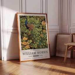 William Morris Poster, Peacock Print, Animal Floral Botanical Decor, Kew Gardens Art, Wall Art - thumbnail 2
