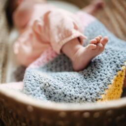 Crochet Baby Blanket, Soft Cotton Baby Girl Cotton Crochet Shower Gift, Infant Newborn Gift - thumbnail 2