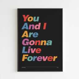 You & I Are Gonna Live Forever - Lyrics Print No. 2 Lyrics Music A3 A4 A5 Wall Art Poster Print Gift - thumbnail 3
