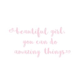 Beautiful Girl Wall Sticker Quote, Quote Decal, Unicorn Room Decor - thumbnail 3