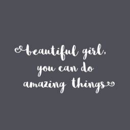Beautiful Girl Wall Sticker Quote, Quote Decal, Unicorn Room Decor - thumbnail 4