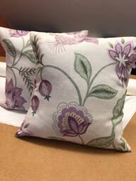 Handmade Cushion in Laura Ashley Milford Grape Fabric