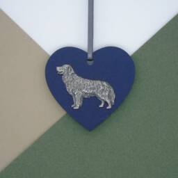 Golden Retriever Wooden Heart - Christmas Ornament Tree Decoration Dog Hanging - thumbnail 3