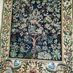 Tapestry, William Morris Tree Of Life Woven Tapestry Blue Wall Hanging - thumbnail 2