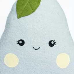 Plush Pear - Wool Fruit Cushion Colored Fruits Of Love Collection Caro & Zolie Children's - thumbnail 2