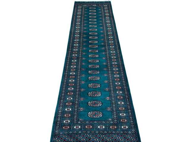 2.6x9 Emerald Green Bokhara Rug - Runner Hallway Luxury Bukhara Fine Quality Woolen Afghan - image 1