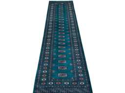 2.6x9 Emerald Green Bokhara Rug - Runner Hallway Luxury Bukhara Fine Quality Woolen Afghan