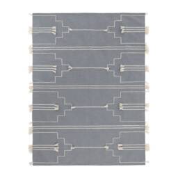Gray Kilim Area Rug - Flatwoven Textured Trendy Wool Rugs Washable Size 2x3 5x8 8x10 Living Room Bedroom Bedside Accent Modern Runner - thumbnail 2