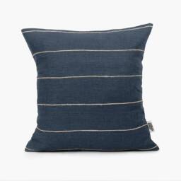 Linen Throw Pillow Cover Set Of 5 For Sectional Sofa, Modern Cases Combo, Blue & Neutral Cushion Couch, Navy Combo - thumbnail 2