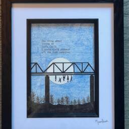 The Lost Boys Hand Drawn Original Framed Artwork With Quote From The Film in Typewriter Font - thumbnail 3