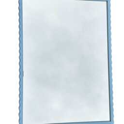 Wavy Wiggle Mirror, Hand Painted Beech Wood Frame, Custom Size - thumbnail 2