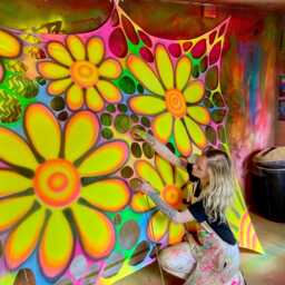 Glowing Children's Party Decorations, Kids Neon Decor, Uv Daisy Wall Art, Birthday Props, Princess Theme Decor - thumbnail 3