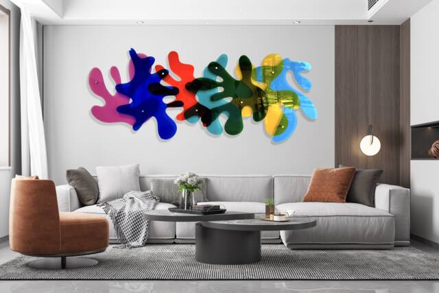 Oversized Acrylic 3D Wall Art Modern Abstract Sculpture - image 1