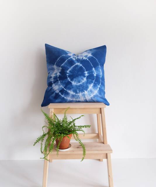 Blue Tie Dye Pillowcase 20 X Inch, Modern Boho Pillow Cover, Handmade Pillow, Pillow Cover - image 1