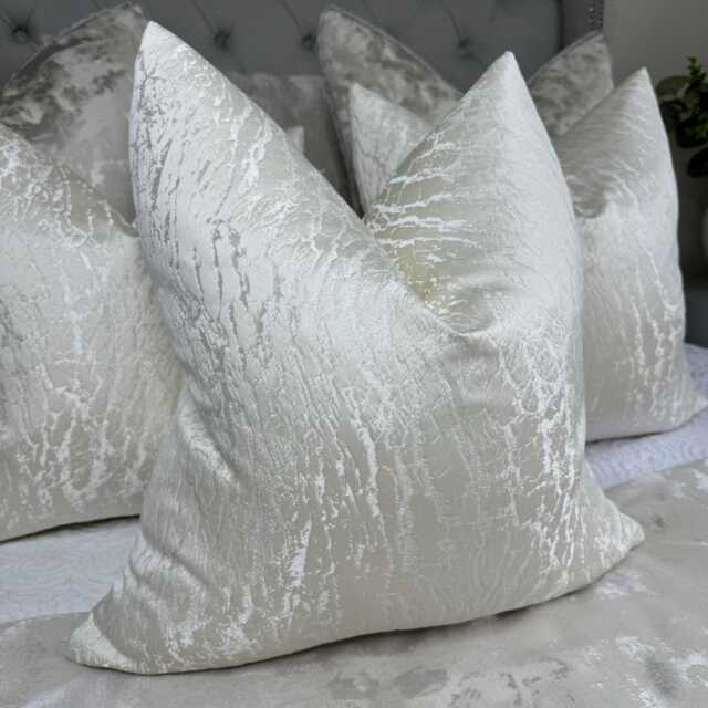 Ivory Cushion Cover, Luxury Marble Throw Pillow Double Sided, Prestigious Textiles Hamlet, Natural Ivory Bedding , Luxury Home Decor - image 1