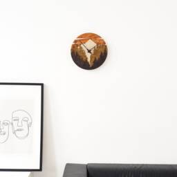 Mountain Wall Clock, Mountain Wood Art, Forest Clock, Forest Clock, Wood Clock, Wooden Clock - thumbnail 2