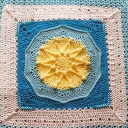 Cot Blanket, Baby Sunshine & Pale Turquoise Pretty Design For Cot Or Pram, Gift - thumbnail 3